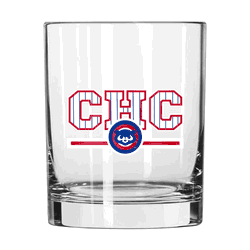 Chicago Cubs 14oz Letterman Rocks Glass