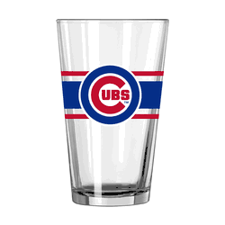Chicago Cubs 16oz Stripe Pint Glass