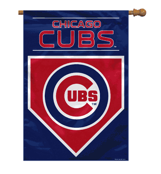 Chicago Cubs 2-Sided 28 X 40 House Banner