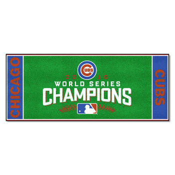 Chicago Cubs 2016 World Series Champions Baseball Runner Rug - 30in. x 72in.