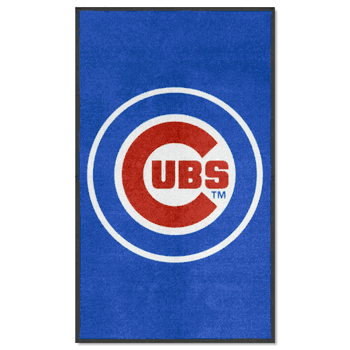 Chicago Cubs 3X5 High-Traffic Mat with Durable Rubber Backing - Portrait Orientation