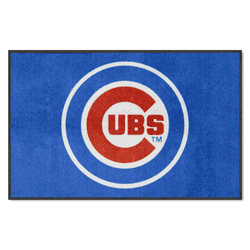 Chicago Cubs 4X6 High-Traffic Mat with Durable Rubber Backing - Landscape Orientation