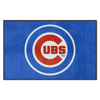 Chicago Cubs 4X6 High-Traffic Mat with Durable Rubber Backing - Landscape Orientation