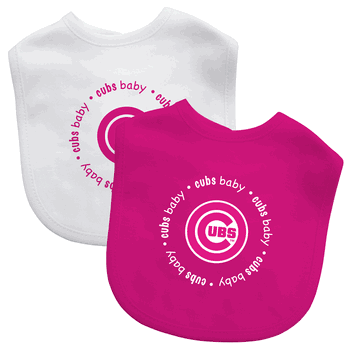 Chicago Cubs Baby Bibs 2-Pack - Pink