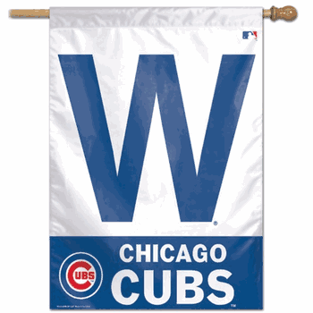Chicago Cubs Banner 28x40 Vertical W Design