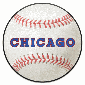 Chicago Cubs Baseball Rug - 27in. Diameter1990