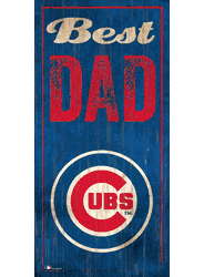 Chicago Cubs Best Dad 6x12 Sign
