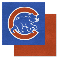 Chicago Cubs "C Bear" Alternate Logo Team Carpet Tiles - 45 Sq Ft.