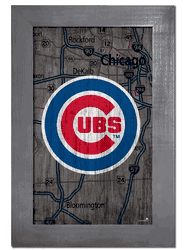 Chicago Cubs City Map 11x19 Sign