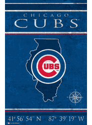 Chicago Cubs Coordinates 17x26