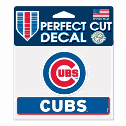 Chicago Cubs Decal 4.5x5.75 Perfect Cut Color