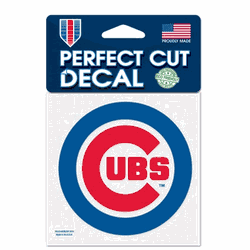 Chicago Cubs Decal 4x4 Perfect Cut Color
