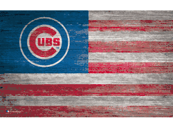 Chicago Cubs Distressed Flag 11x19