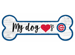 Chicago Cubs Dog Bone 6x12 Sign