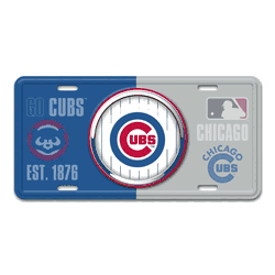 Chicago Cubs Embossed Metal License Plate