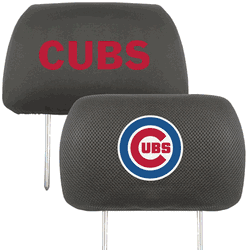 Chicago Cubs Embroidered Head Rest Cover Set - 2 Pieces