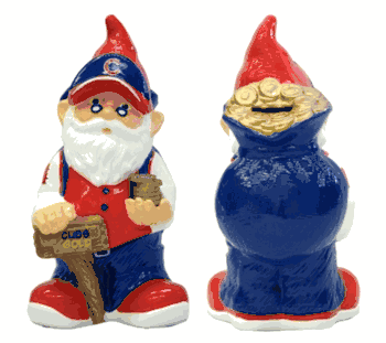 Chicago Cubs Garden Gnome - Coin Bank
