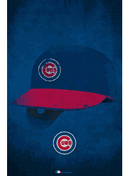 Chicago Cubs Ghost Helmet 17x26