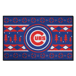 Chicago Cubs Holiday Sweater Starter Mat Accent Rug - 19in. x 30in.