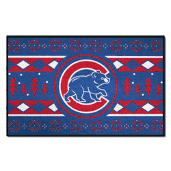 Chicago Cubs Holiday Sweater Starter Mat Accent Rug - 19in. x 30in.