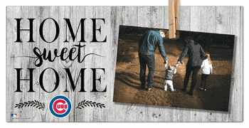 Chicago Cubs Home Sweet Home Clothespin 6x12