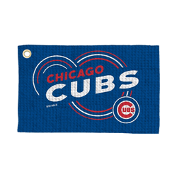 Chicago Cubs MLB Droplets Waffle Fan Towel 16x25 inches