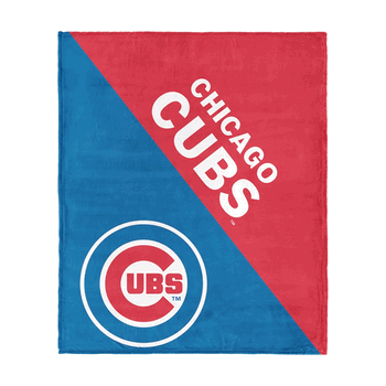 Chicago Cubs MLB Halftone Silk Touch Throw Blanket 46x60 inches
