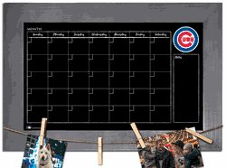 Chicago Cubs Monthly Chalkboard with frame & clothespins 11x19 Sign