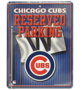 Chicago Cubs Parking Sign