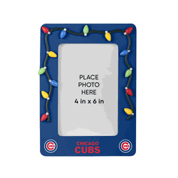 Chicago Cubs Picture Frame with Holiday Lights