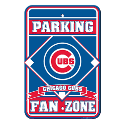 Chicago Cubs Plastic Parking Sign