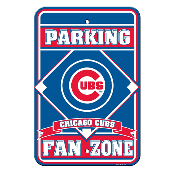Chicago Cubs Plastic Parking Sign