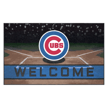 Chicago Cubs Rubber Door Mat - 18in. x 30in.