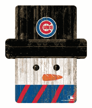 Chicago Cubs Snowman Ornament