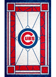 Chicago Cubs Stained Glass 11x19 Wood Sign