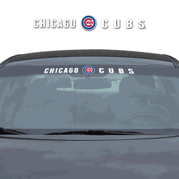 Chicago Cubs Sun Stripe Windshield Decal 3.25 in. x 34 in.