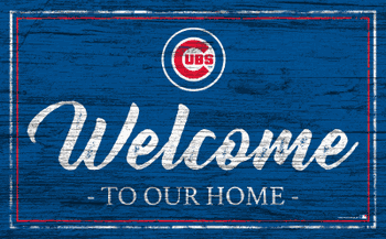 Chicago Cubs Team Color Welcome 11x19 Sign