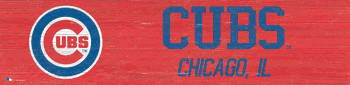 Chicago Cubs Team Name 6x24 Sign