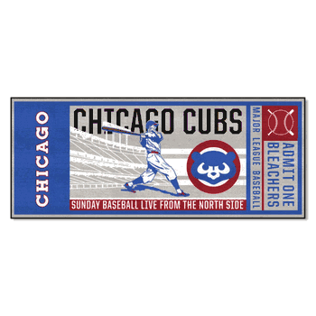 Chicago Cubs Ticket Runner Rug - 30in. x 72in.1990