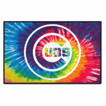 Chicago Cubs Tie Dye Starter Mat Accent Rug - 19in. x 30in.