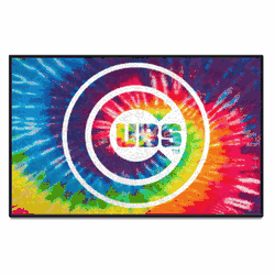 Chicago Cubs Tie Dye Starter Mat Accent Rug - 19in. x 30in.
