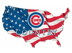 Chicago Cubs USA Shape Flag Cutout