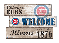 Chicago Cubs Welcome 3 Plank