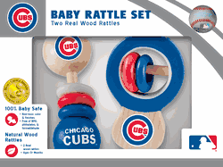 Chicago Cubs Wood Rattle Set