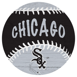 Chicago White Sox 12" Baseball Cutout Sign with City Name