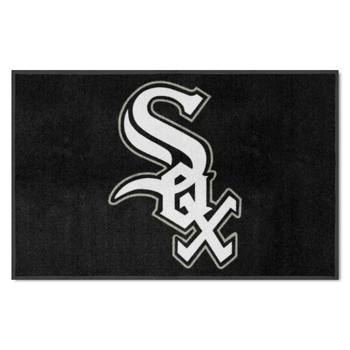 Chicago White Sox 4X6 High-Traffic Mat with Durable Rubber Backing - Landscape Orientation
