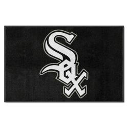 Chicago White Sox 4X6 High-Traffic Mat with Durable Rubber Backing - Landscape Orientation
