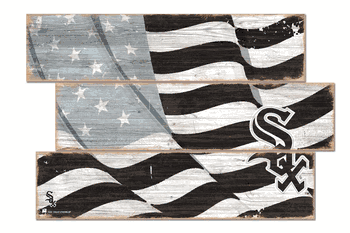 Chicago White Sox American Flag 3 Plank