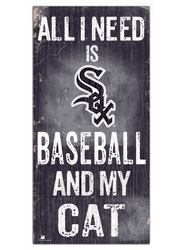 Chicago White Sox Baseball and My Cat 6x12 Sign