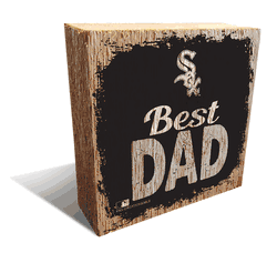 Chicago White Sox Best Dad 6x6 Wood Block